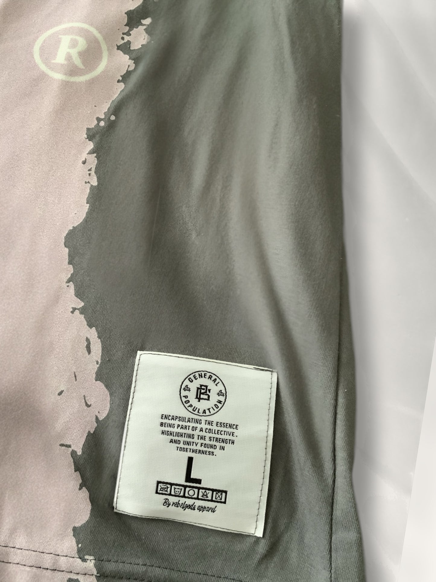 Oversized Lightweight Metal Grey T-Shirt with Light Blue & Pink Logo