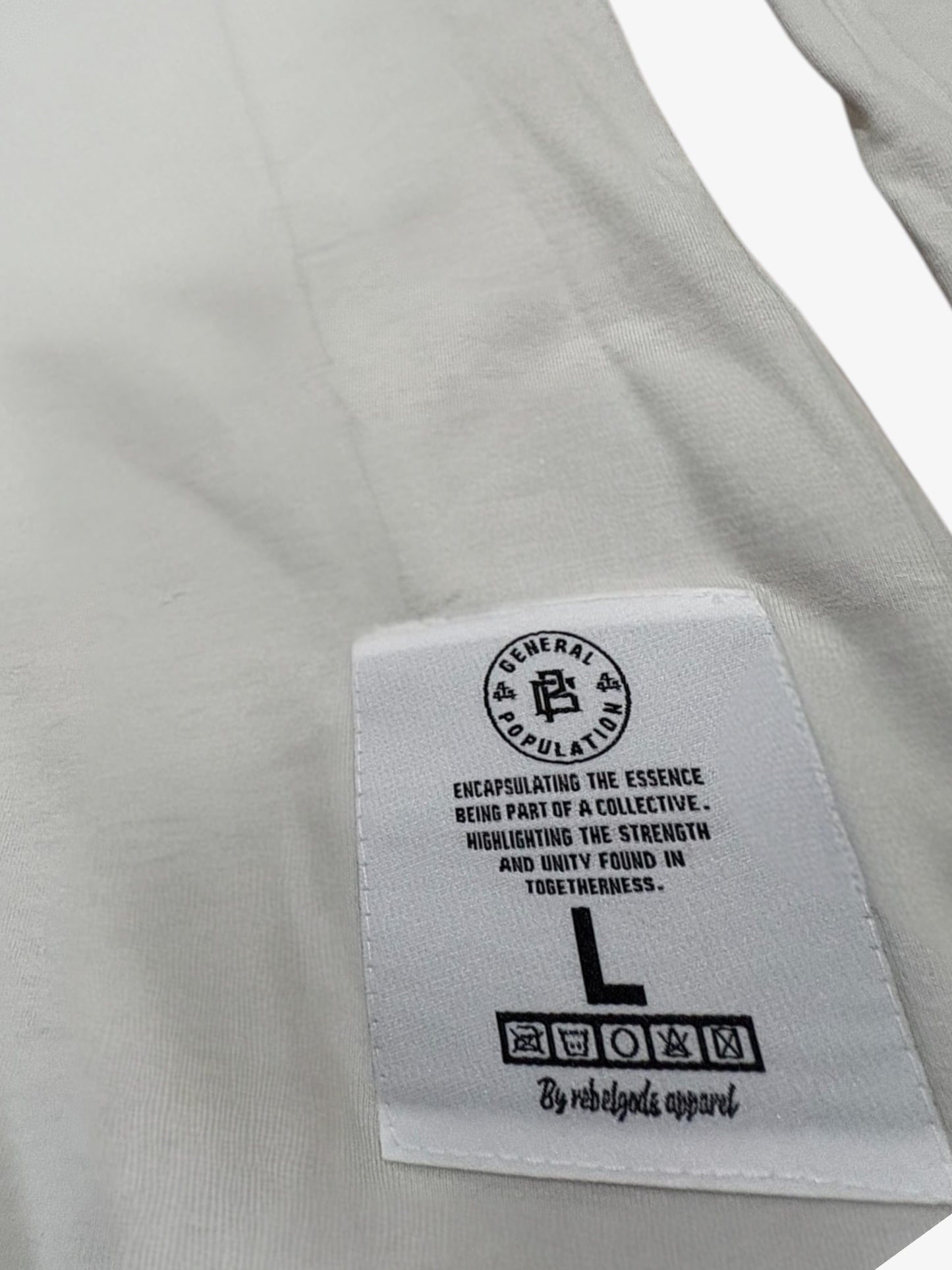 Oversized Lightweight Off-White Long Sleeve T-Shirt with Red & Grey Logo