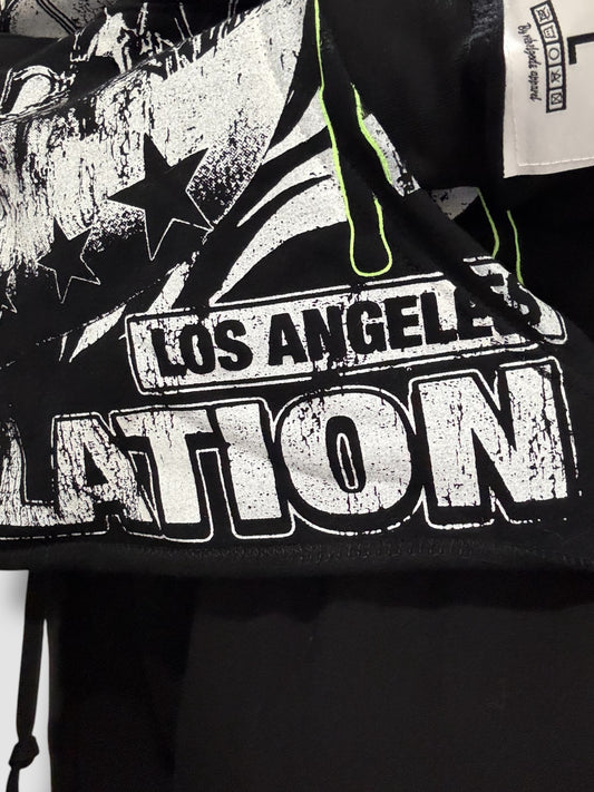 Noir Crop pullover Vintage Hoodie – Washed Black